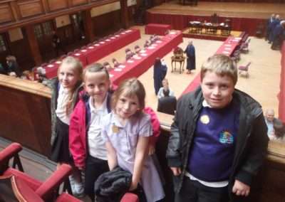 Children in town hall